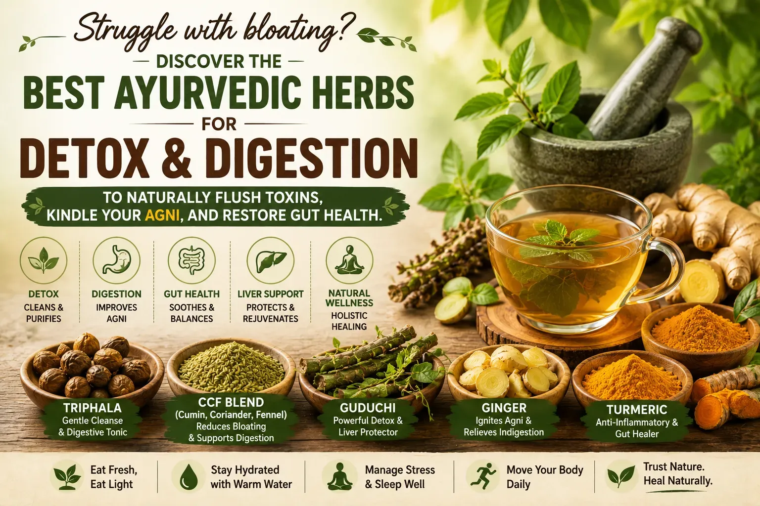 Best Ayurvedic Herbs for Detox and Digestion